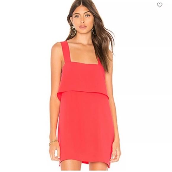 Amanda Uprichard Anderson Neon Coral Orange Mini Dress NWTs size Small - Picture 1 of 7